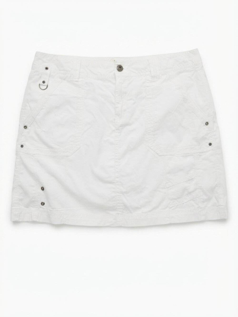 MARIE CLAIRE - Y2K Utility Safari White Cotton Cargo Skort - Size 13